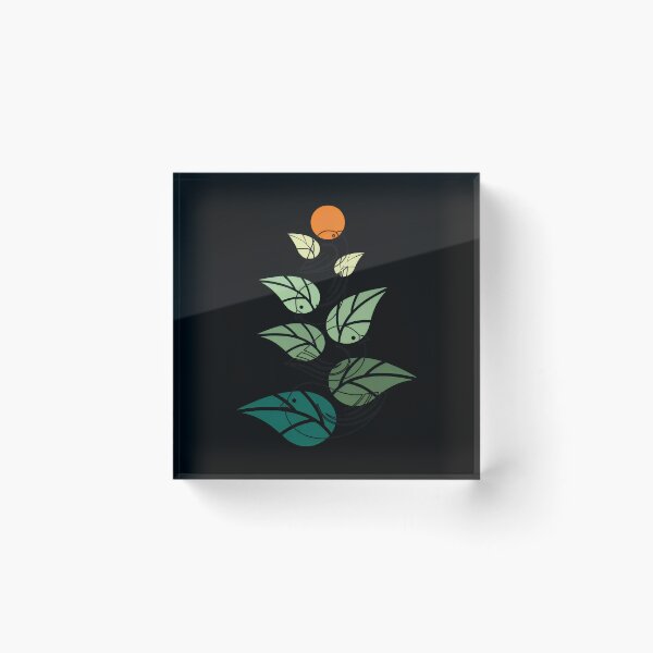 Item preview, Minimalist Birds and Leaves Art Print designed and sold by lamercarv.