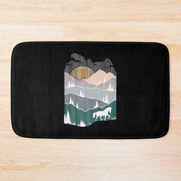Item preview, Minimalist Horse Mountain Sunset Line Art designed and sold by lasopent.