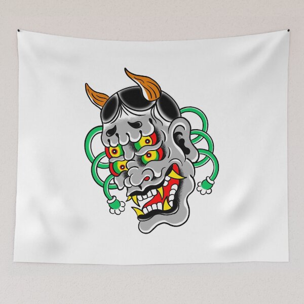 Item preview, Multi Eyed Hannya Demon Mask designed and sold by MARCOSURREAL.