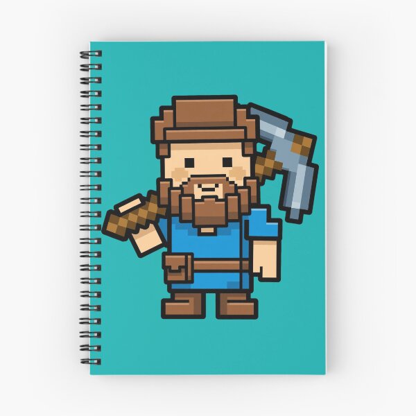 Item preview, Blocky Bearded Miner designed and sold by GeeklyShirts.