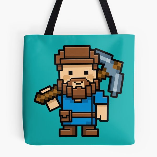 Item preview, Blocky Bearded Miner designed and sold by GeeklyShirts.