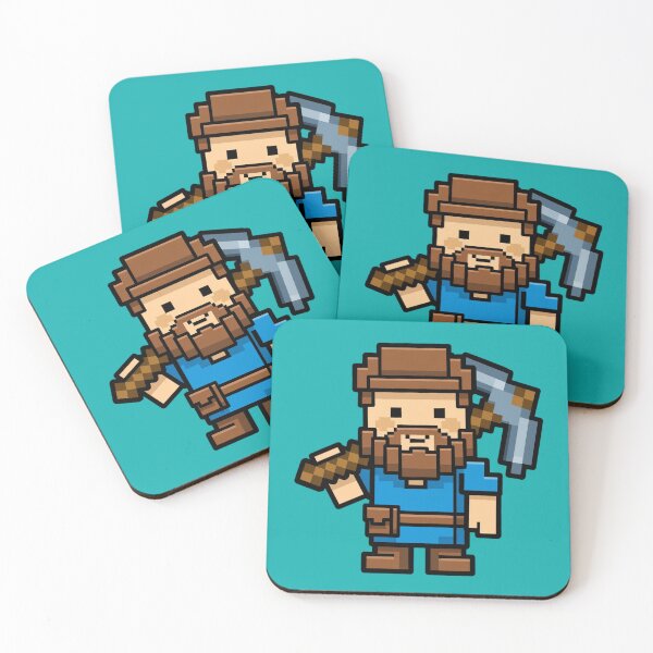 Item preview, Blocky Bearded Miner designed and sold by GeeklyShirts.