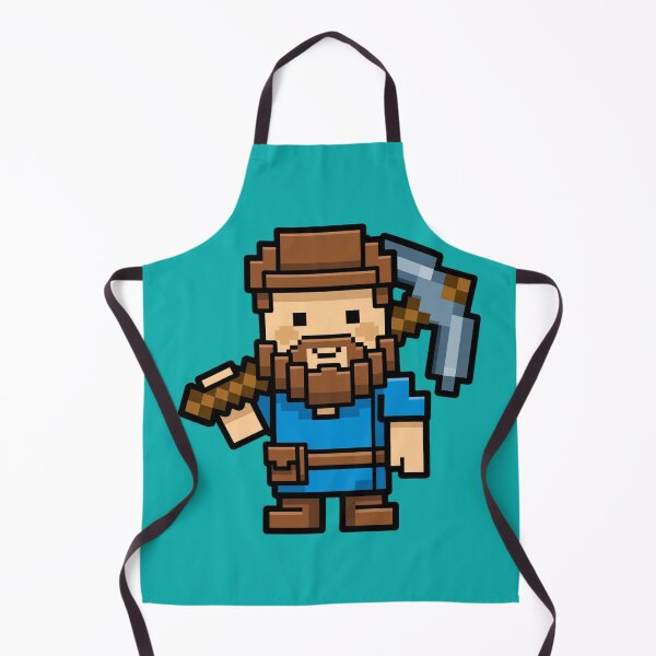 Item preview, Blocky Bearded Miner designed and sold by GeeklyShirts.