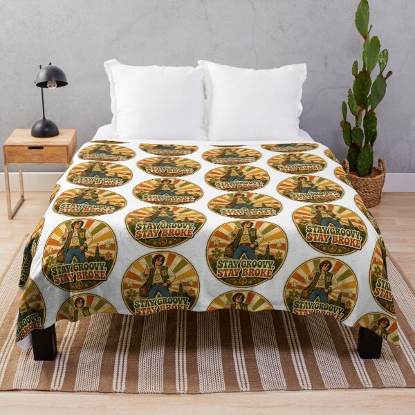 Item preview, College Gift - Stay Groovy Stay Broke Retro designed and sold by RedRubyBubble.