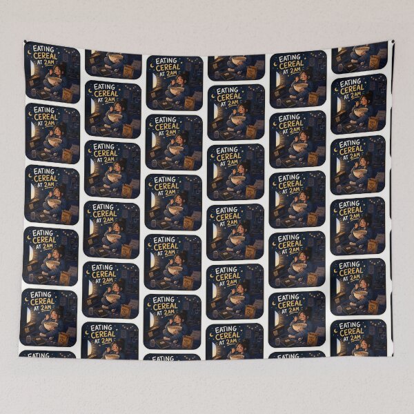 Item preview, College Gift - Eating Cereal at 2AM designed and sold by RedRubyBubble.