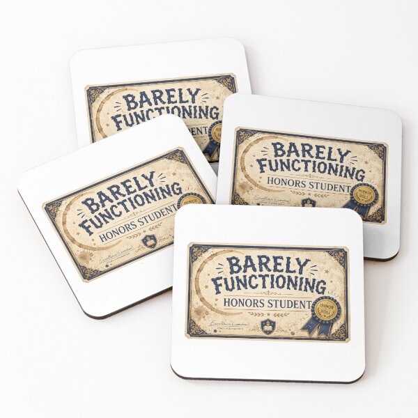 Item preview, College Gift - Barely Functioning Honors Student designed and sold by RedRubyBubble.