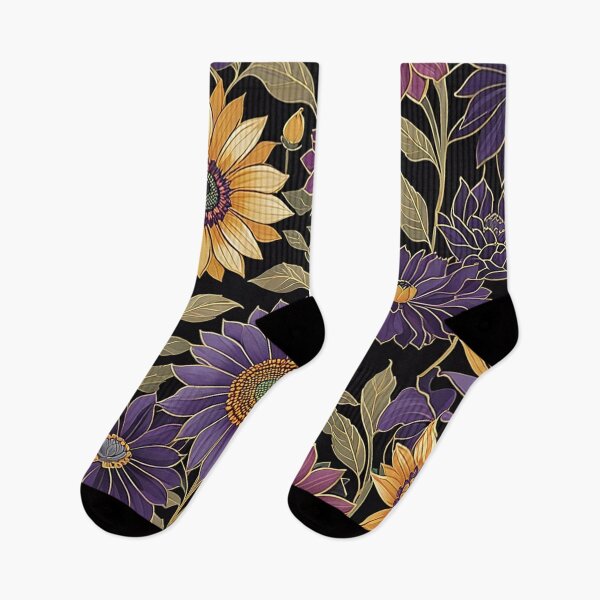 Item preview, Art Nouveau Purple Floral designed and sold by Beyond The Canvas.