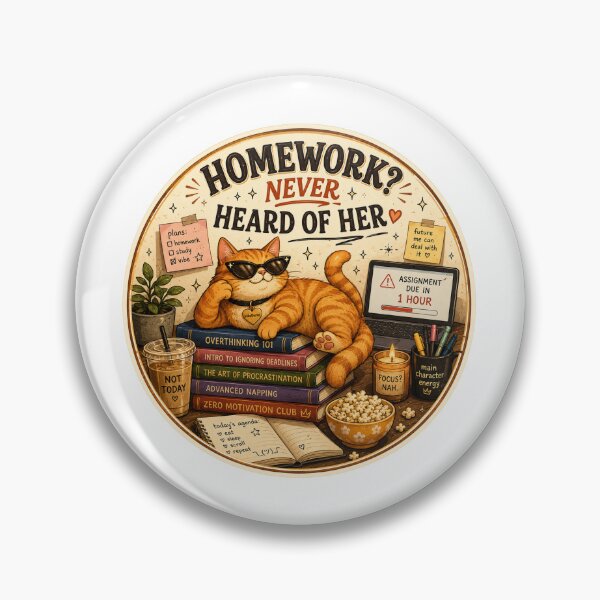 Item preview, College Gift - Homework Never Heard of Her designed and sold by RedRubyBubble.
