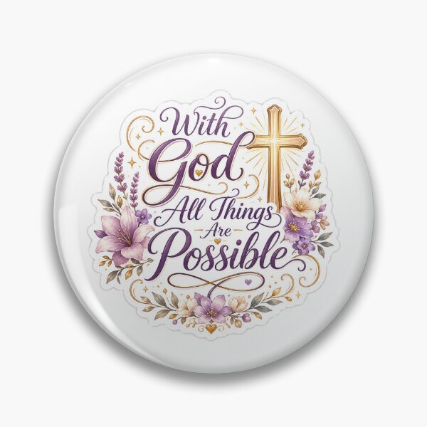 Item preview, Christian Gift - With God All Things Are Possible designed and sold by RedRubyBubble.