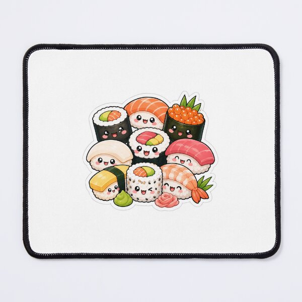 Item preview, Sushi Gift - Cute Kawaii designed and sold by RedRubyBubble.