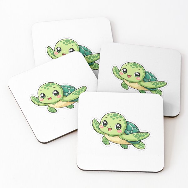 Item preview, Sea Turtle Gift - Cute Kawaii designed and sold by RedRubyBubble.