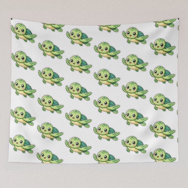 Item preview, Sea Turtle Gift - Cute Kawaii designed and sold by RedRubyBubble.