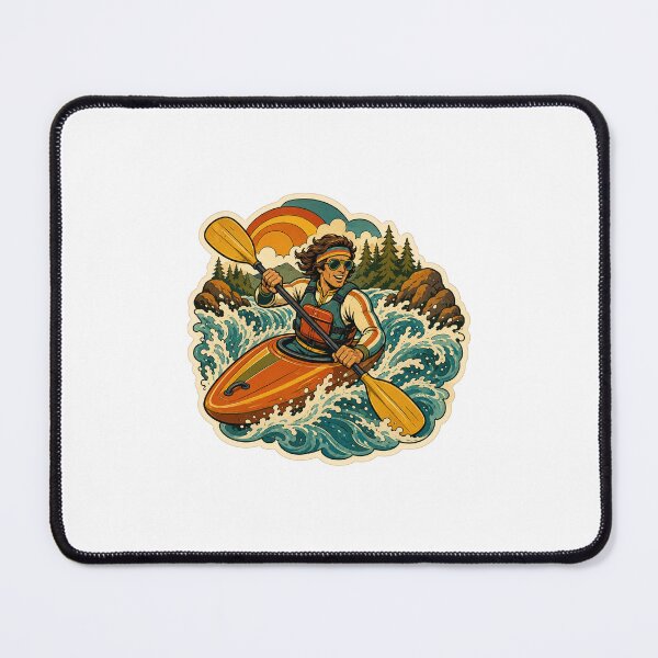 Item preview, Kayaking Gift - Retro 70s designed and sold by RedRubyBubble.
