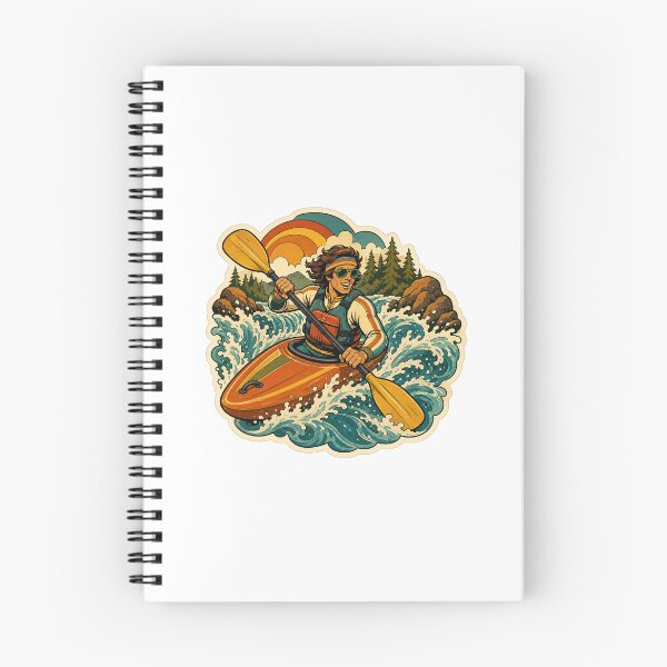 Item preview, Kayaking Gift - Retro 70s designed and sold by RedRubyBubble.