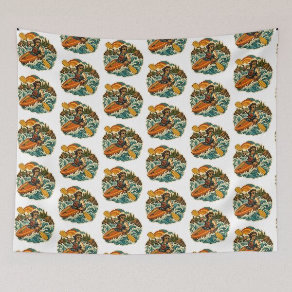 Item preview, Kayaking Gift - Retro 70s designed and sold by RedRubyBubble.
