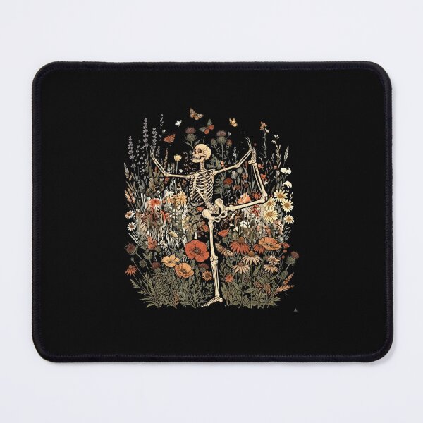 Item preview, Dancing Skeletons in a Wildflower Garden Gothic Botanical designed and sold by MiALopezArt.