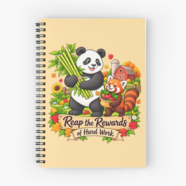 Item preview, Cute Panda & Red Panda Harvest - Reap the Rewards of Hard Work designed and sold by TriStudio.