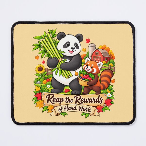 Item preview, Cute Panda & Red Panda Harvest - Reap the Rewards of Hard Work designed and sold by TriStudio.