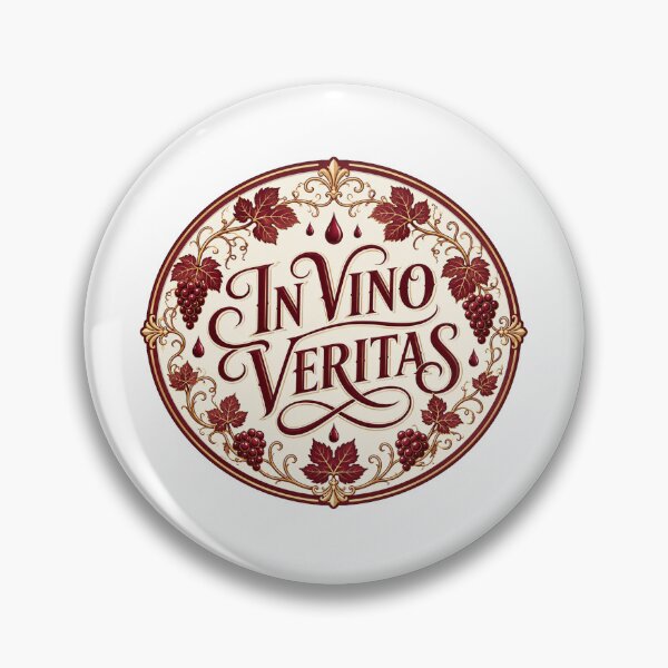 Item preview, In Vino Veritas Gift - Wine Vintage Badge Wine Lover designed and sold by RedRubyBubble.