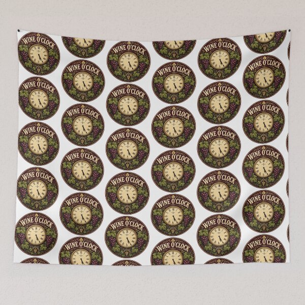 Item preview, Wine O Clock Gift - Vintage Lover designed and sold by RedRubyBubble.