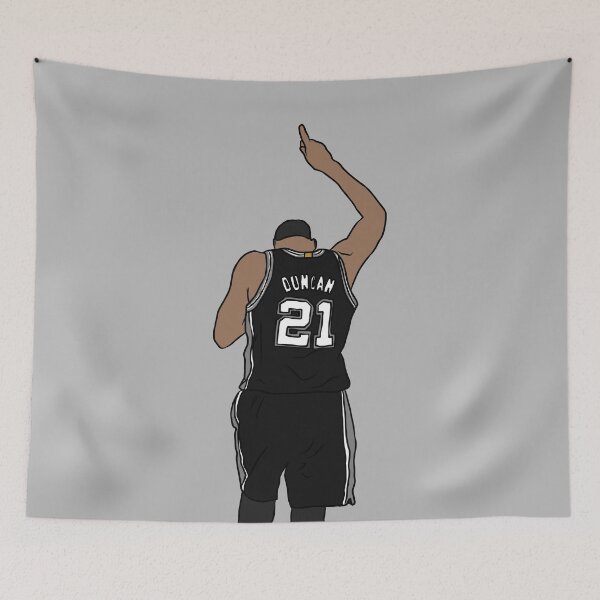 Artikelvorschau, Tim Duncan zeigt nach oben entworfen und verkauft von RatTrapTees.