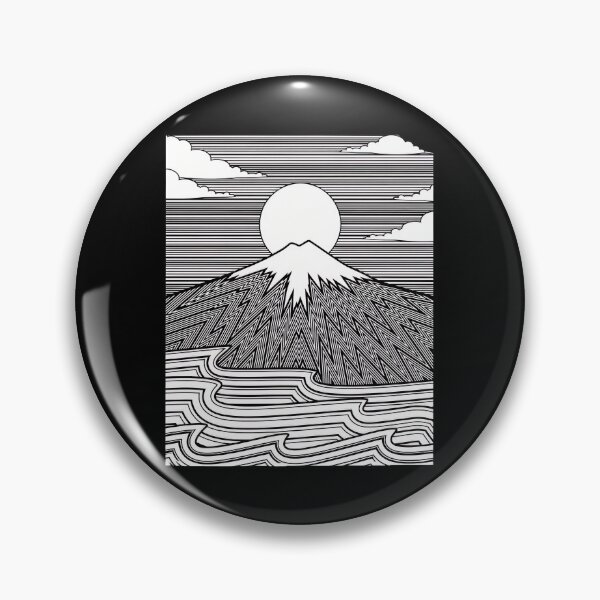 Item preview, Minimalist Mountain Moon Wave Line Art Graphic designed and sold by wyrichbosle.
