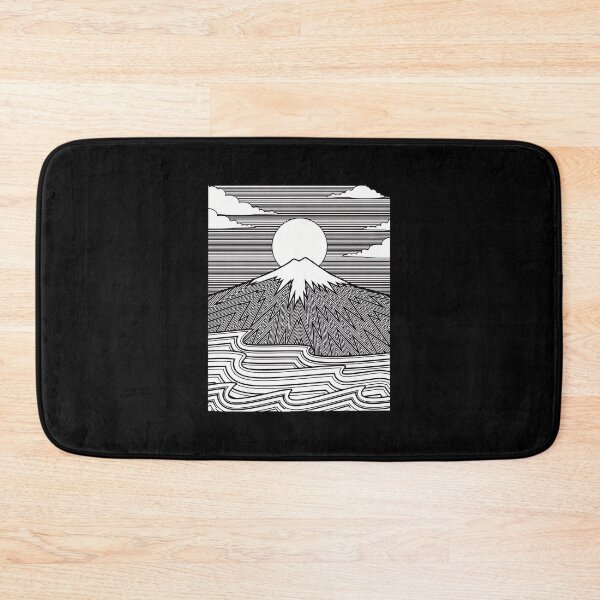 Item preview, Minimalist Mountain Moon Wave Line Art Graphic designed and sold by wyrichbosle.
