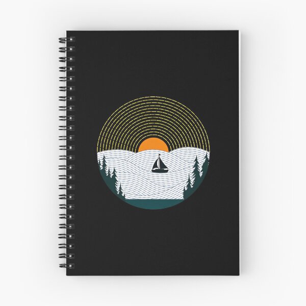 Item preview, Minimalist Sailboat Sunset Nature Outdoor Art designed and sold by andrasmar.