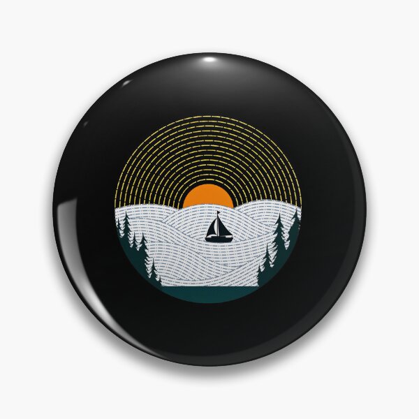 Item preview, Minimalist Sailboat Sunset Nature Outdoor Art designed and sold by andrasmar.