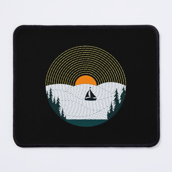 Item preview, Minimalist Sailboat Sunset Nature Outdoor Art designed and sold by andrasmar.
