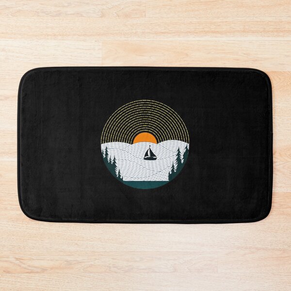 Item preview, Minimalist Sailboat Sunset Nature Outdoor Art designed and sold by andrasmar.
