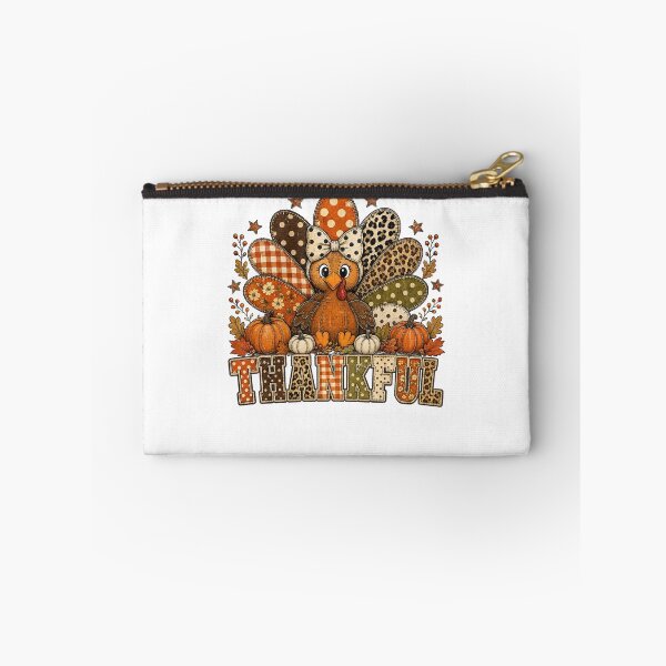 Item preview, Patchwork Turkey Thankful Mixed Pattern Fall Pumpkins Graphic designed and sold by DYAFLK.