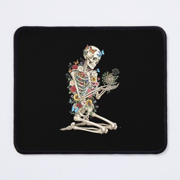 Item preview, Floral Skeleton with Butterflies and Flowers Gothic Design designed and sold by MiALopezArt.
