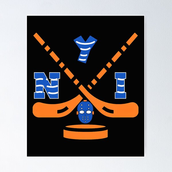 Item preview, NYI Hockey Mask Crossed Sticks  designed and sold by Carletziz.