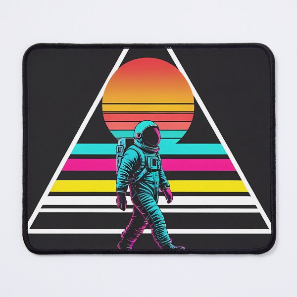 Item preview, Retro Synthwave Astronaut Sticker - Vaporwave Space Art designed and sold by Deep Field Prints.