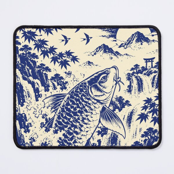 Item preview, Against the Current Koi Japanese Woodblock Art designed and sold by 89shirts.