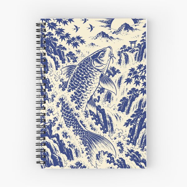 Item preview, Against the Current Koi Japanese Woodblock Art designed and sold by 89shirts.