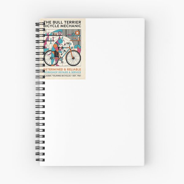 Item preview, Bull Terrier Bicycle Mechanic designed and sold by PictoVibe.