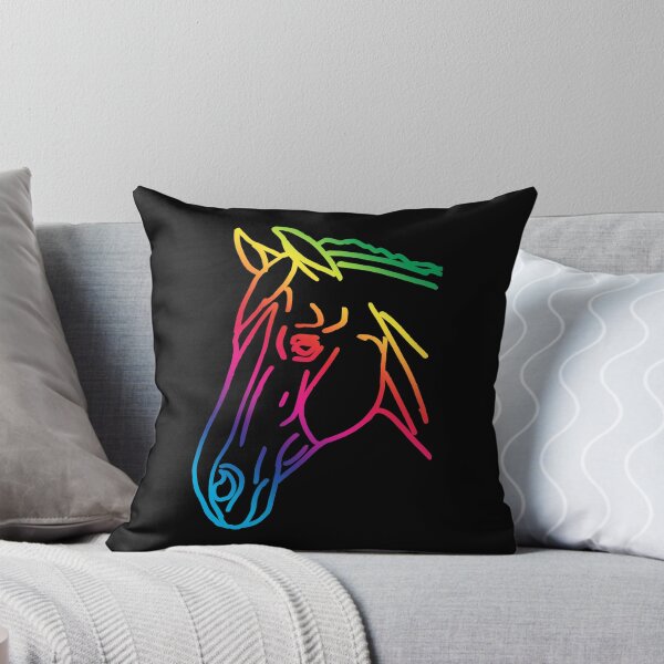 Item preview, rainbow horse head line art designed and sold by ShyflyerArts.