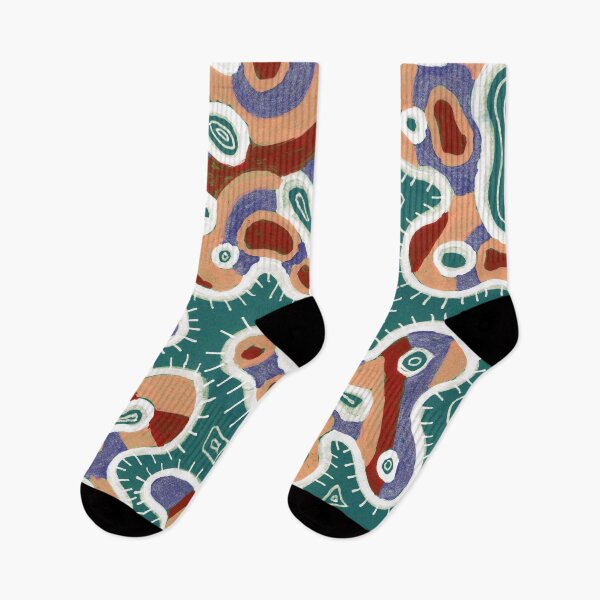 Item preview, Abstract Organic Cells Pattern – Terracotta & Teal designed and sold by Fani*.