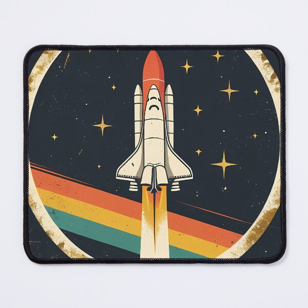 Item preview, Vintage Space Shuttle Patch Sticker - Retro Mission Badge Art designed and sold by Deep Field Prints.