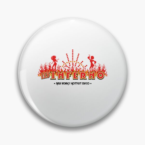 Item preview, Flaming Nightclub Dancers Disco Emblem designed and sold by CallieHauck.