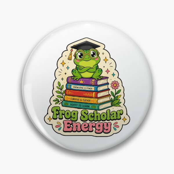 Item preview, Frog - Scholar Energy Cute Back to School Student designed and sold by RedRubyBubble.