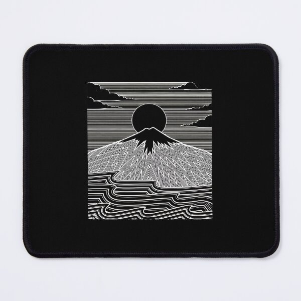 Item preview, Monochromatic Mountain Sun Line Art Graphic designed and sold by lasopent.