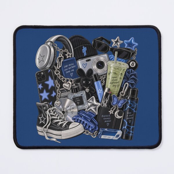 Item preview, Billie Fan Bag Dump – Blue Alt Pop Essentials designed and sold by SnugbugStudios.