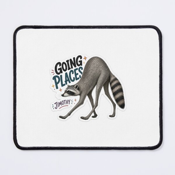 Item preview, Jimothy Gift - Going Places Raccoon designed and sold by RedRubyBubble.