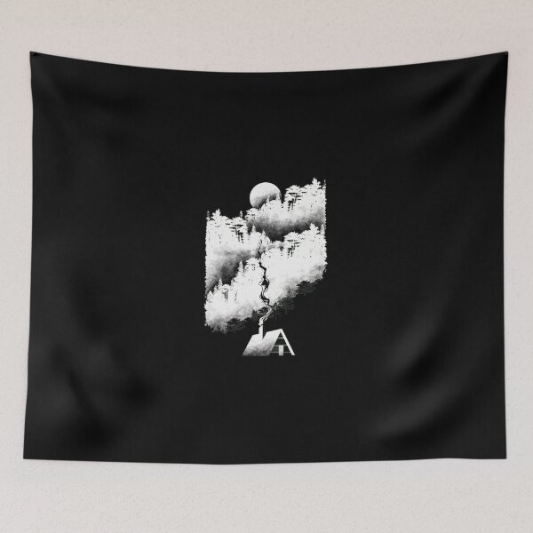 Item preview, Moonlit Forest Cabin Smoke Art designed and sold by wyrichbosle.