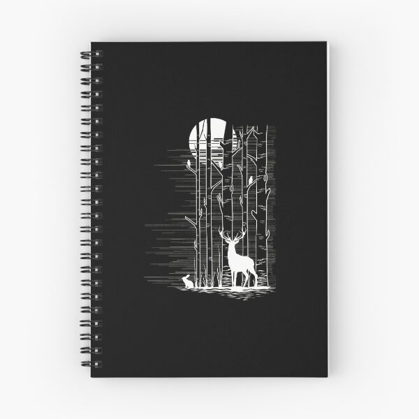 Item preview, Moonlit Stag Rabbit Forest Night Minimalist Art designed and sold by lamercarv.