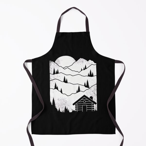 Item preview, Mountain Cabin Silhouette Nature Landscape designed and sold by lasopent.