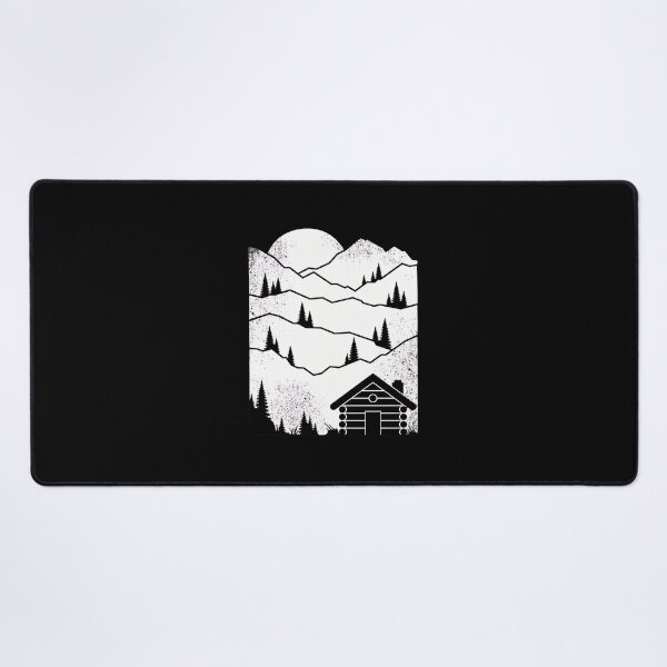 Item preview, Mountain Cabin Silhouette Nature Landscape designed and sold by lasopent.